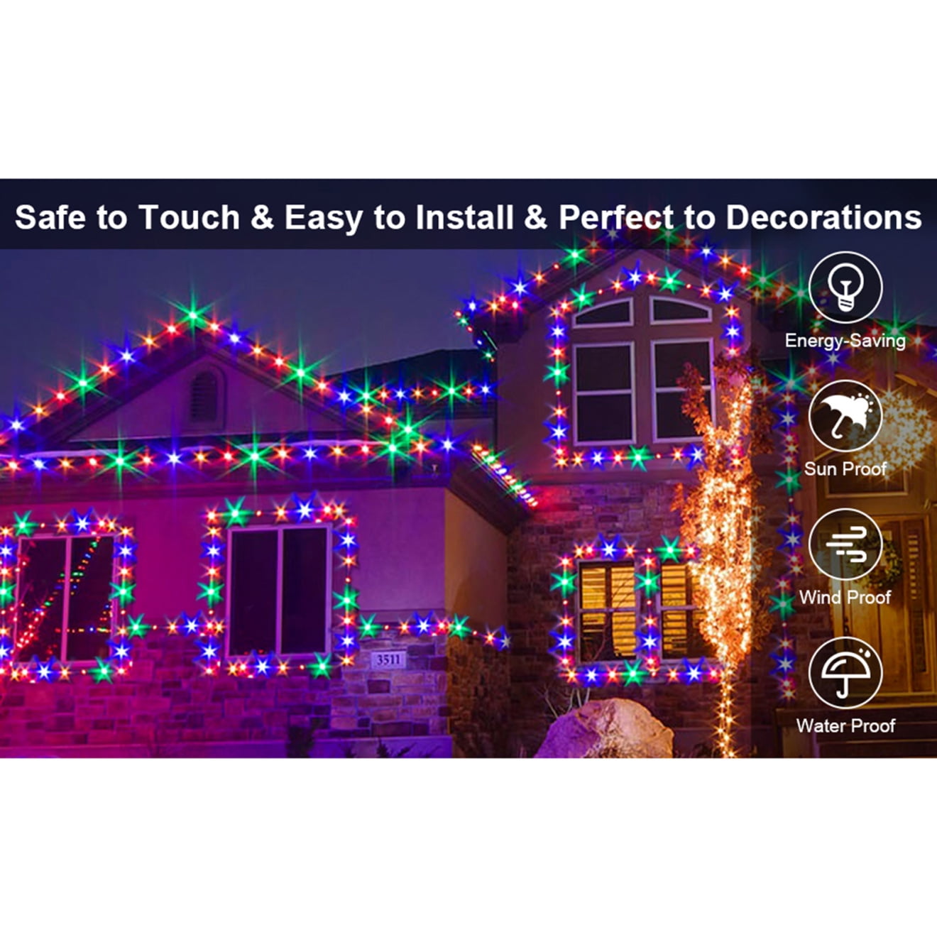 1000 LED Christmas String Lights with Remote Control, 328Ft Christmas Rope Lights with 8 Lighting Modes and Timer Function, Outdoor Xmas Lights for Holiday Wedding Party DIY Garden Decor, Multicolour