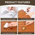 thumbnail image 6 of Peel and Stick PVC Slat Wall Panel, 118" x 15.75" Self Adhesive Faux Oak Wood Grain – 3D Soundproof Wall Panels for Ceilings, 6 of 7