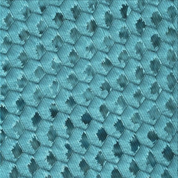 Ahgly Company Machine Washable Indoor Square Transitional Dark Cyan Green Area Rugs, 5' Square