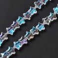thumbnail image 5 of Transparent Electroplate Glass Beads Strands Half Plated Star 9.5x10x5mm Hole: 0.9mm 102pcs/strand 33.86''(86cm), 5 of 5