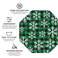 thumbnail image 3 of Pofeuu Christmas Pattern At Buffalo Plaid Print Coasters for Drinks, 4Pack PU Leather Coasters, Bar Drink Coasters for Tabletop Protection, Furniture from Damage-Octagon, 3 of 6