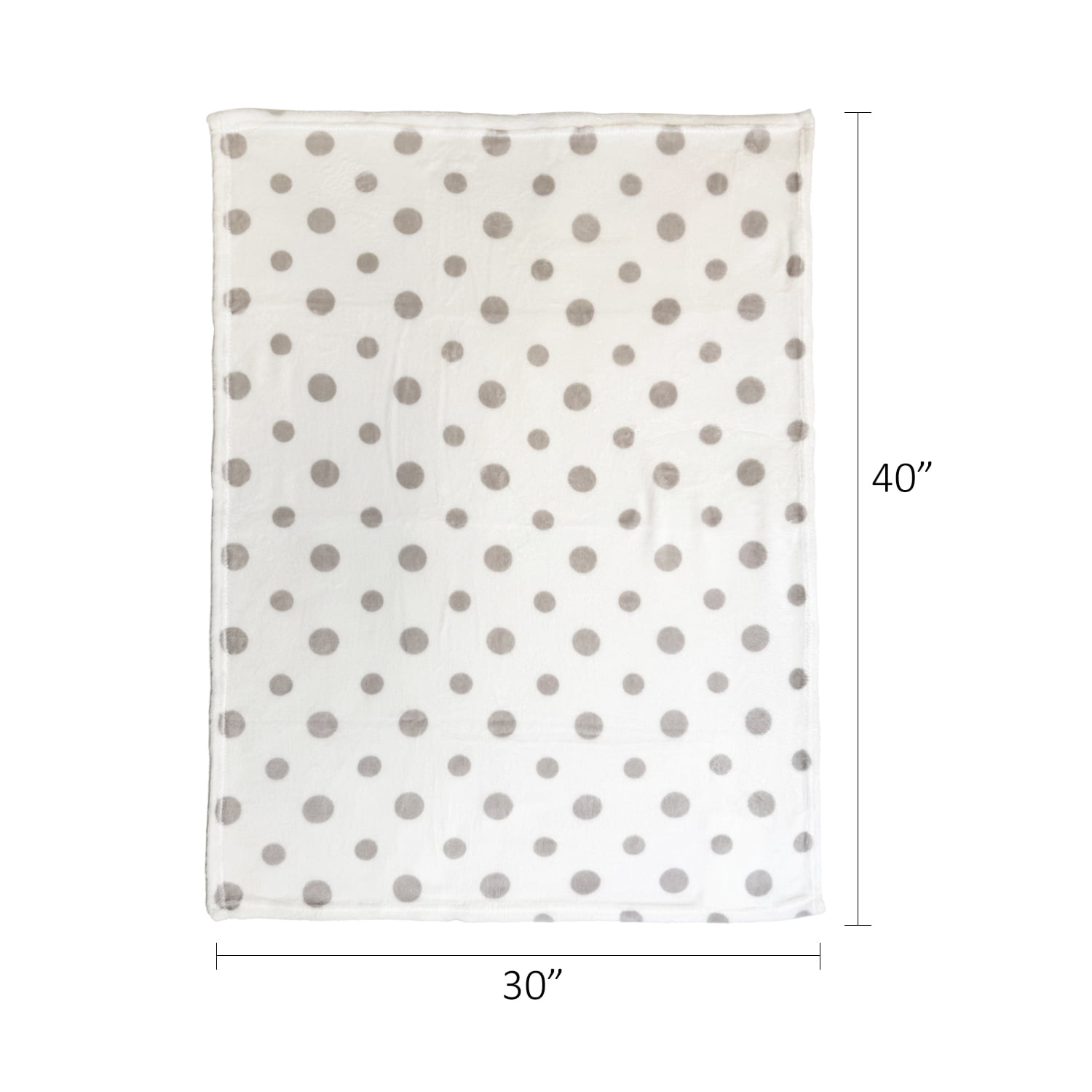 Parent's Choice Baby & Toddler White & Gray Dots Blanket and Plush Elephant Toy Set for Baby, Unisex