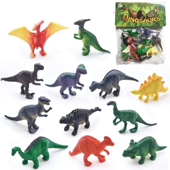 Jia Store 12 Pcs Mini Animal Figurines Toys, Realistic Barn Animals Playset, Miniature Cake Topper for Animal Theme Birthday Party