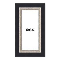 6x14 Frame Black Real Wood Picture Frame Width 2.25 Inches | Interior Frame Depth 0.5 Inches |