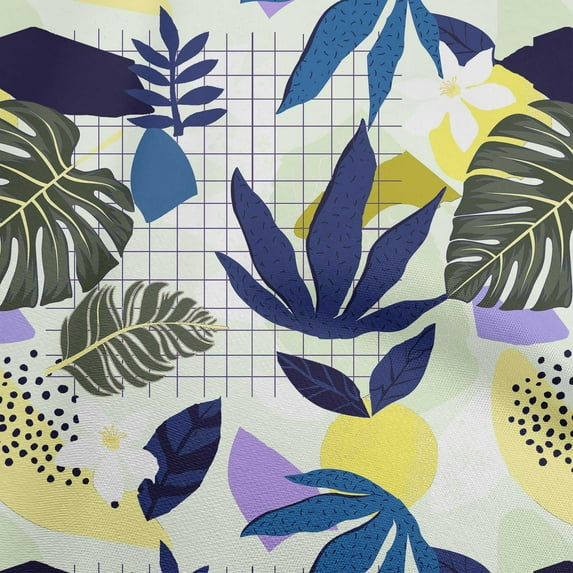 oneOone Viscose Chiffon Royal Blue Fabric Tropical Sewing Craft Projects Fabric Prints By Yard 42 Inch Wide
