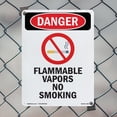 thumbnail image 4 of Flammable Vapors No Smoking OSHA Danger Rigid Plastic Sign 24 Inch x 18 Inch - 5 Pack, 4 of 8