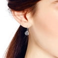 thumbnail image 4 of Intricately Stylish Filigree Swirls Sterling Silver Round Dangle Earrings, 4 of 5