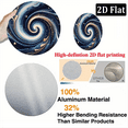 thumbnail image 3 of A Colorful Vortex Navy Blue 2D Flat Pattern, 8*8 Inches , Vintage Bedroom Kitchen Decor, Durable And Long-Lasting, Easy to Hang, Suitable for Home, Office, Or As a Gift, Made of Aluminum, 3 of 6