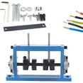 thumbnail image 6 of Flkoendmall Wire Stripping Machine,Double Blade φ1-30mm Manual Cable Wire Stripping Tool 2 Sets of Turrets with Splint for Fixed Stripper for Scrap Copper Recycling (Blue，2 Blades,Without Handle), 6 of 8