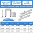 thumbnail image 6 of MEITE T-50 Staples 9/16 Inch Length Heavy Duty Galvanized 20 Gauge 3/8 Inch Crown Ideal for Upholstery, Construction, Furniture, 6 of 8