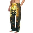 thumbnail image 6 of Logiee Tree Meditating Raccoon Print Pajama Pants for Men,Men’s Pajama Bottoms,Mens PJ Pants with Pockets & Button Fly-3X-Large, 6 of 6