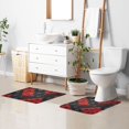 thumbnail image 6 of Toilet Rug Rectangle Bathroom Rugs Non-Slip Soft Plush Machine Washable Contour Bath Mat Card Royal Symbol Rhombus 24x16, 6 of 9