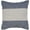 Ivory, variant on Ox Bay Blue Geometric White Striped Throw Pillow, 18" Square, Count per Pack 1