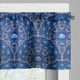thumbnail image 3 of Ambesonne Floral Valance Pack of 2, Oriental Circular Design, 54"X12", Navy Blue White and Blue, 3 of 5
