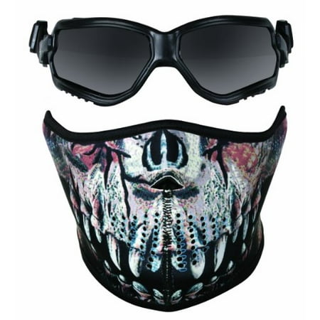 GameFace Airsoft Full face Protection Set with goggles and half mask, 80009