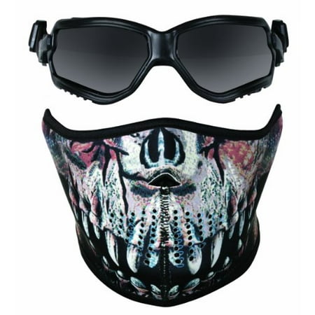 GameFace Airsoft Full face Protection Set with goggles and half mask,