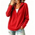 thumbnail image 5 of Comdrip Women's Long Sleeve Classic V Neck Pullover Sweater Casual Loose Fall Winter Knitted Fashion Formal Daily Wear Red L, 5 of 7