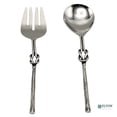 thumbnail image 5 of Elyon Reef Knot Reflective Silver Salad Serving Set Indian Artisan-Made Hostess Set Hand-Forged Stainless Steel 2 Pieces, 5 of 7