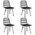 thumbnail image 2 of vidaXL 5 Piece Garden Dining Set Black Poly Rattan, 2 of 5