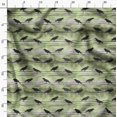 thumbnail image 3 of Soimoi Green Poly Georgette Fabric Crow Bird Decor Fabric Printed Yard 42 Inch Wide, 3 of 6