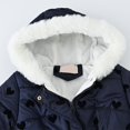 thumbnail image 4 of Povozer Girl's Winter Parka Coat Long Waterproof Warm Fleece Puffer Jacket(Black,4T-5T), 4 of 6