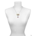 thumbnail image 3 of Delight Jewelry Silvertone Domed Multi Color MA Multi-Colored Crystal Mom Charm Necklace, 3 of 5