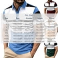 thumbnail image 4 of Xcmzpl Golf Shirts for Men Quick Dry Performance Short Sleeve Striped Color Block Moisture Wicking Collared Shirt S-5XL, 4 of 7