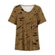 thumbnail image 4 of Blusas de Manga Corta para las Mujeres con Cuello en V Impreso Suéter Casual Top, Blusas para las Mujeres Casual, 4 of 4