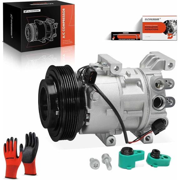 A-Premium Air Conditioner AC Compressor with Clutch Compatible with Hyundai Elantra 2011 2012 2013 2014 2015, only fit 1.6L, doesn't fit 1.8L or 2.0L