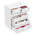 thumbnail image 1 of Sorbus Organizador de Maquillaje Acrílico para Cosméticos, Maquillaje y Joyas; Organizador Grande para Tocador, Baño, Dormitorio, Armario, Escritorio (4 Cajones Grandes y 2 Pequeños)., 1 of 7