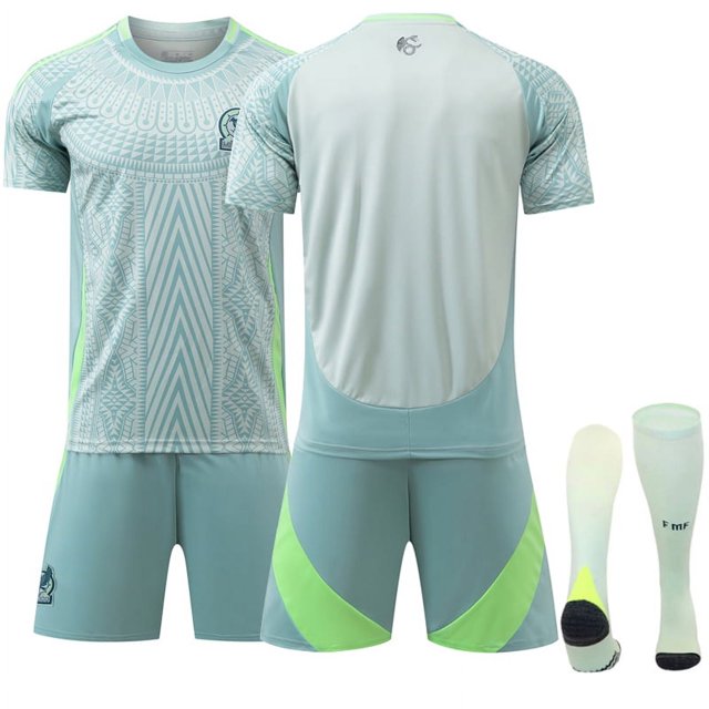 2425 Mexico Away Soccer Uniform #No Number Children Adult Copy Player Name Sports Jersey -2XL