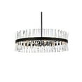 thumbnail image 4 of Maklaine Contemporary 36" Round Iron Crystal Chandelier Light in Black, 4 of 8