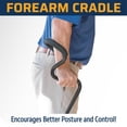 thumbnail image 3 of Bastón StrongArm Comfort + Bastón para caminar ligero, ajustable y autónomo + Estabiliza la muñeca y proporciona soporte y estabilidad adicionales + Agarre ergonómico en el antebrazo + Bastones para h, 3 of 5