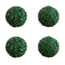 Nearly Natural 8in. UV Resistant Artificial Boxwood Ball (Indoor/Outdoor) - Set of 4