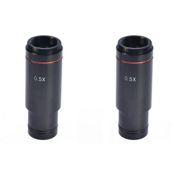 2 Pcs Adaptateur de Microscope Monté en C 0.5X Lentille de Réduction d'Oculaire Électronique 23.2mm Relais de Microscope 0.5X