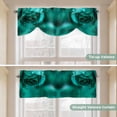 thumbnail image 5 of Green Rose Tie Up Valance Curtains for Windows, Kitchen Curtains Window Treatments, Elegance Fantasy Flowers Romantic Short Window Shades Valances for Bedroom Bathroom Cafe 42"x18", 5 of 8