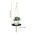 thumbnail image 6 of Macrame Plant Hanger Indoor Hanging Planter Shelf Rack Decorative Flower Pot Holder Cotton Rope with Wood Plate Boho Home Decor, 6 of 7