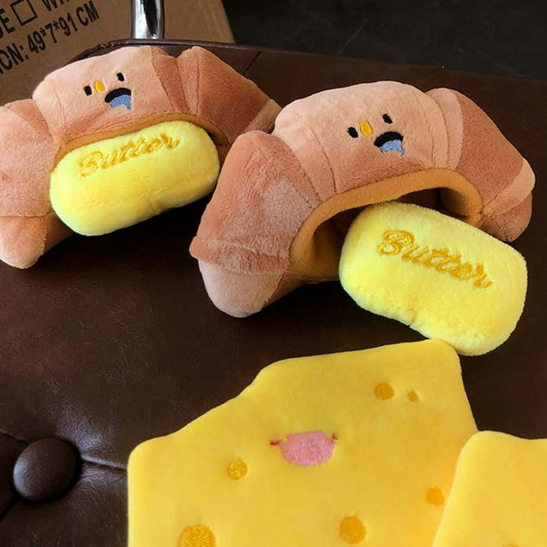 Soft Plush Toy Home Decoration Hidden Food Sniffing Toy Croissant