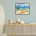 thumbnail image 3 of Stupell Industries Dogs on Beach Towel Animals & Insects Painting Black Framed Art Print Wall Art, 30 x 24, 3 of 10