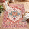 thumbnail image 1 of Washable Runner Rug x Boho Vintage Hallway Rug Runner with Rubber Backing Stain Low Pile Faux Wool Distressed Carpet Runner for Bedroom Kitchen Laundry Entrance, 1 of 9
