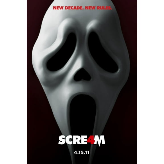 Scream 4 Movie Poster 16x24 Poster Medium Art Poster 16x24 Unframed, Age: Adults, Rectangle Best Posters