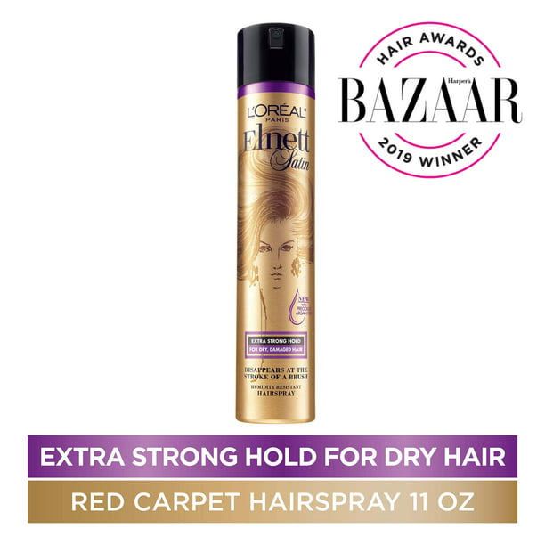 L'Oreal Paris Elnett Satin Precious Oil Hairspray for Dry, Damaged Hair, 11  oz. 