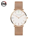 thumbnail image 1 of Reloj de malla de acero inoxidable con movimiento japonés, resistente yeacher 3690-B36-WFF, 1 of 5