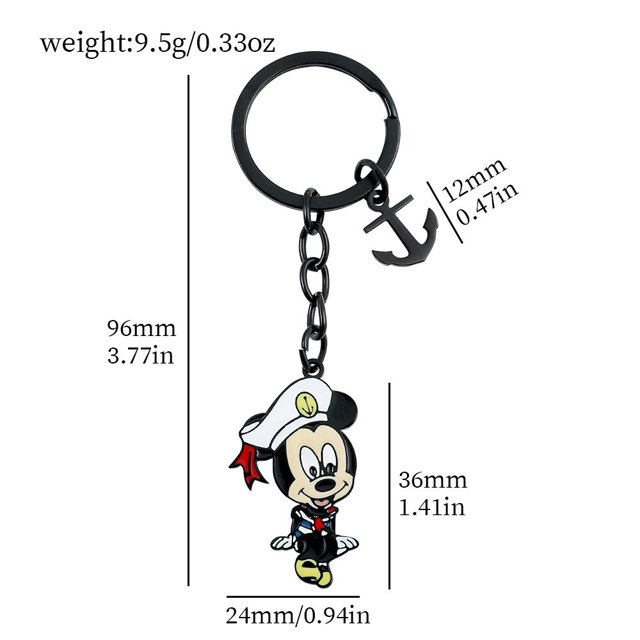 Disney-Llavero clásico de Mickey Mouse, mochila escolar, esmalte de Metal, Minnie, Anime, colgante, joyería, regalo creativo