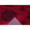 thumbnail image 4 of Bijan Border Red and Black Viscose Area Rug 4x6 69673, 4 of 9