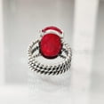thumbnail image 7 of Natural Ruby Corundum Ring, Ruby Corundum Ring, July Birthstone, 3 Twisted Band, 925 Sterling Silver, Womens Ring, Christmas, Thanksgiving, Handmade, Statement Jewelry, Natural Gemstone Ring, 7 of 7