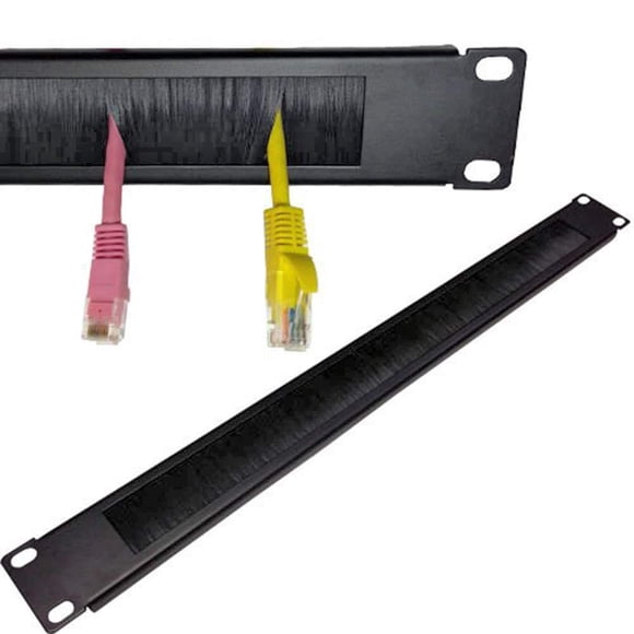 Sistema De Administración De Cables En Rack Para Servidores Con Ojal Cepillado 1U Cable Manager (Las Cerdas Mantienen Limpios Los Componentes)