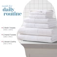 thumbnail image 2 of Martex Expression Air Sculpted 6-Piece Towel Set, Cloud White, 2 of 8