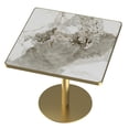 thumbnail image 4 of Outdoor Dining Table Square Modern Dinning Table 31.5 inches Bistro Table Tulip Table with Faux Marble top,Easy Assemble,Sturdy Metal Frame Diameter,Outdoor Coffee Table, 4 of 7