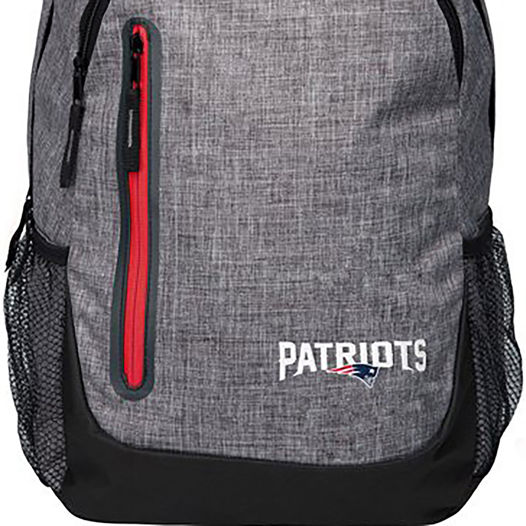 NFL: Heather Grey Bold Color Backpack - New England Patriots - Officially Licensed, Forever Collectibles